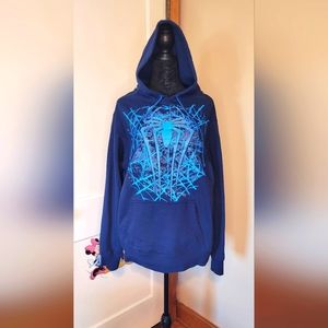 Marvel | Blue Spiderman Pullover Hoodie Size Medium